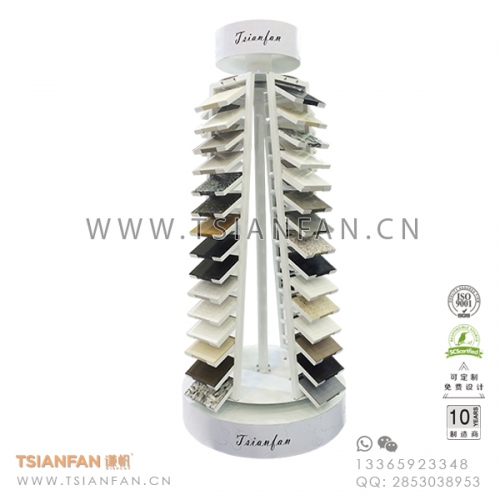 廠家定制-微晶石落地架-人造石展具-可移動拆卸