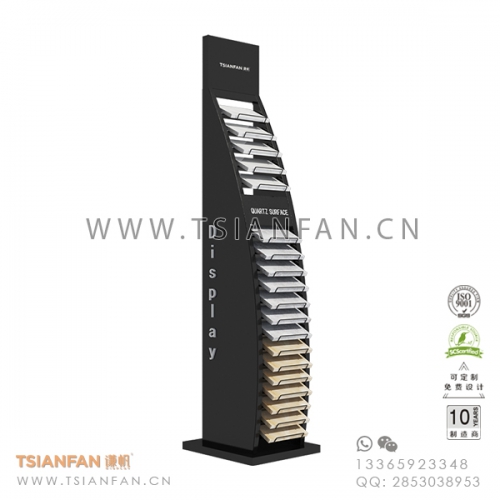 廠家促銷-黑色人造石展示架-石英石落地架