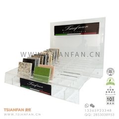 亞克力材質(zhì)-微晶石展架廠家-石英石大理石多片展架