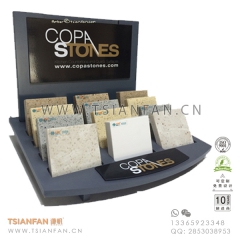 木質(zhì)烤漆-微晶石促銷架-小型石英石層式樣板展架