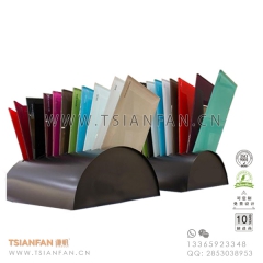 黑色-瓷片展示架，石材色塊展示架-尺寸可定制