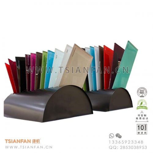 黑色-瓷片展示架，石材色塊展示架-尺寸可定制