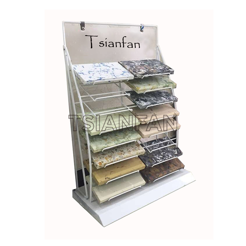 不銹鋼材質(zhì)-大理石展架-拋光石展示架-工廠