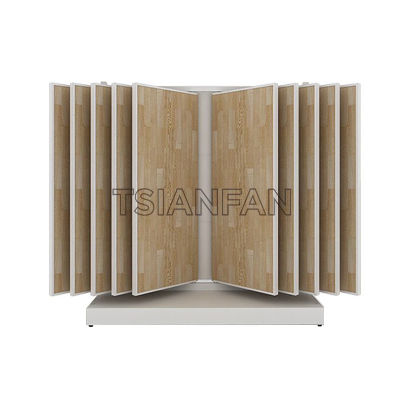 實(shí)木地板翻頁架-直立翻頁展示架木地板-工廠定制