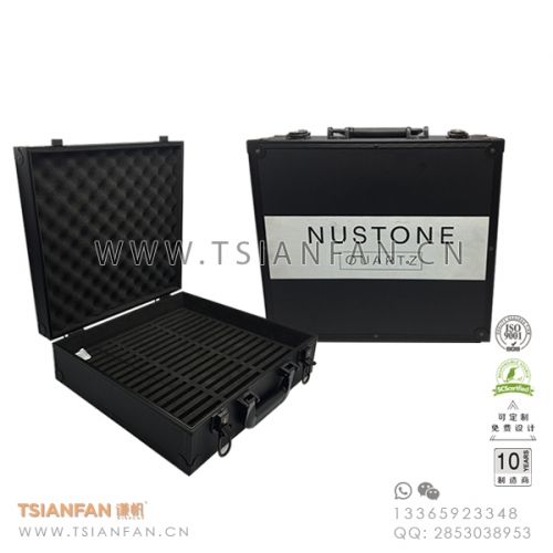 天然石樣品盒-黑色大理石鋁合金手提箱-尺寸可定做