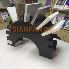 造型新意-拱形大理石促銷架-玉石樣塊展架-報價