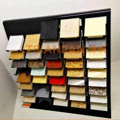 鐵板材質(zhì)-廠家直銷石英石展架-石材樣品展柜-廠家