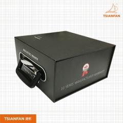 人造石手提包裝盒-黑色石材手提式樣板盒-紙板材質(zhì)