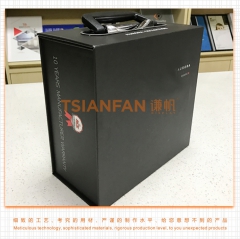 人造石手提包裝盒-黑色石材手提式樣板盒-紙板材質(zhì)