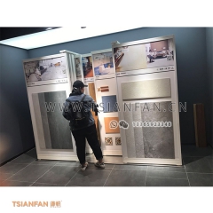 地磚雙排推拉展架-高檔展廳瓷磚推拉架-展示架制作精美