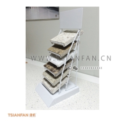 白色烤漆-天然石展架-大理石石材建材小貨架