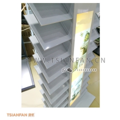 白色烤漆-大理石樣板架-花崗石展架-配燈箱