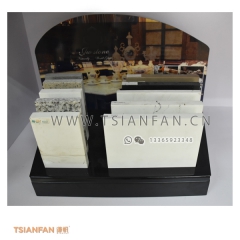 微晶石架子-石英石建材樣品展覽貨架-定制