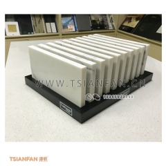 白色木質(zhì)烤漆-瓷磚門(mén)店桌面展示架-石材精品展柜