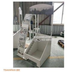 PVC地板展示架-弧形廣告牌展示架-時(shí)尚美觀