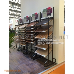 木地板樣品架子-木地板展廳展示架-建材貨架